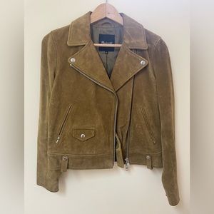 Madewell tan suede motorcycle jacket- excellent condition!